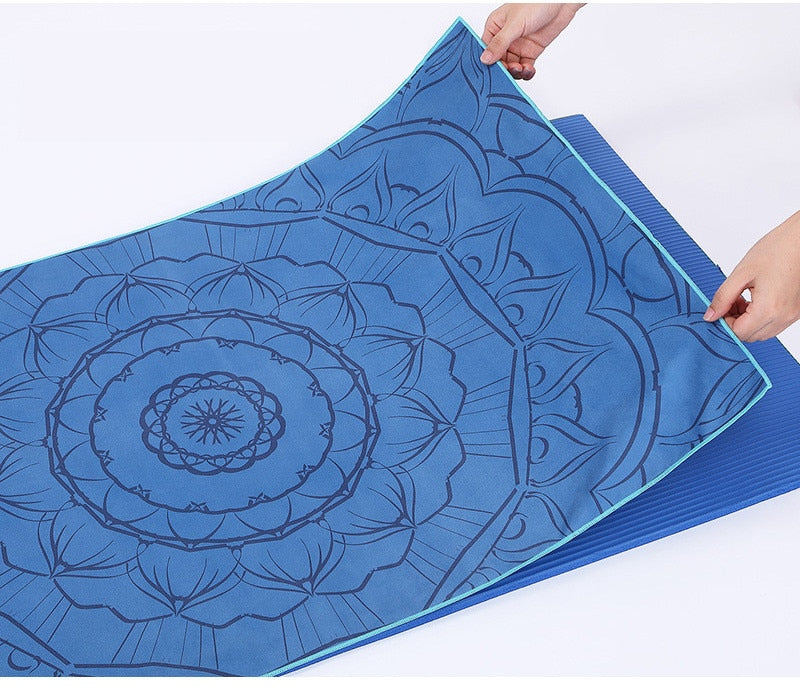 Hot Yoga Mat Towel. Non Slip Mat Cover Towel- The India Collection. WickedYo.